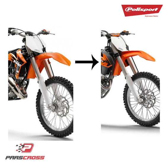 کیت تبدیل گلگیر جلو مدل پایین به مدل KTM  2016